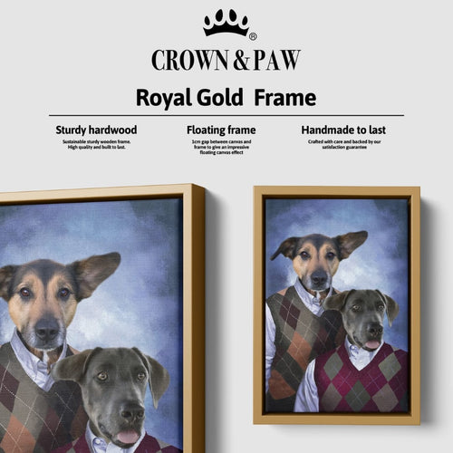 Crown and Paw - Canvas Step Brothers - Custom Pet Canvas 8" x 10" / Gold