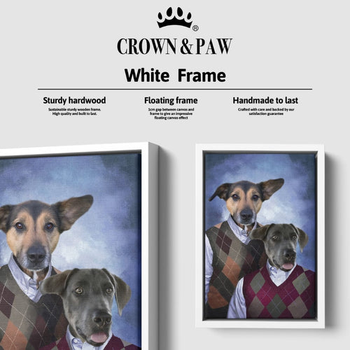 Crown and Paw - Canvas Step Brothers - Custom Pet Canvas 8" x 10" / White