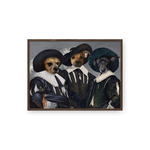 Crown and Paw - Poster The Three Musketeers - Custom Pet Poster 8.3" x 11.7" / Walnut