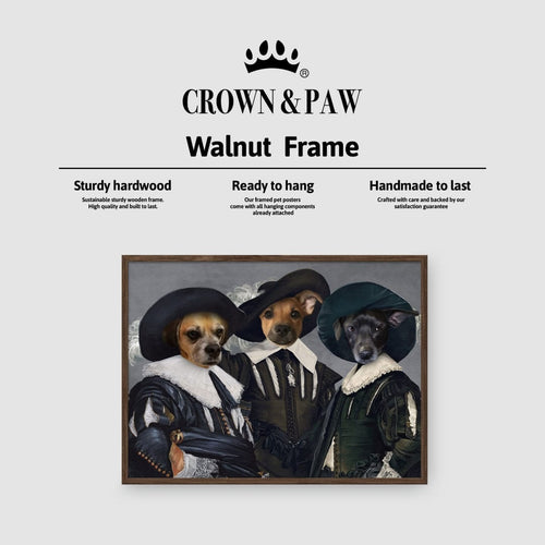 Crown and Paw - Poster The Three Musketeers - Custom Pet Poster