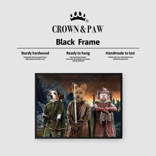 Crown and Paw - Poster The Three Pawtectors - Custom Pet Poster