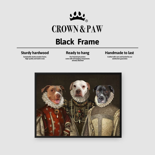 Crown and Paw - Poster The Three Queens - Custom Pet Poster
