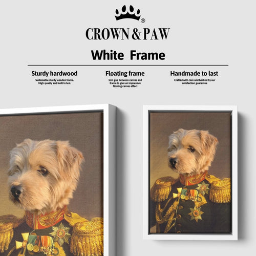 Crown and Paw - Canvas The Veteran - Custom Pet Canvas 8" x 10" / White