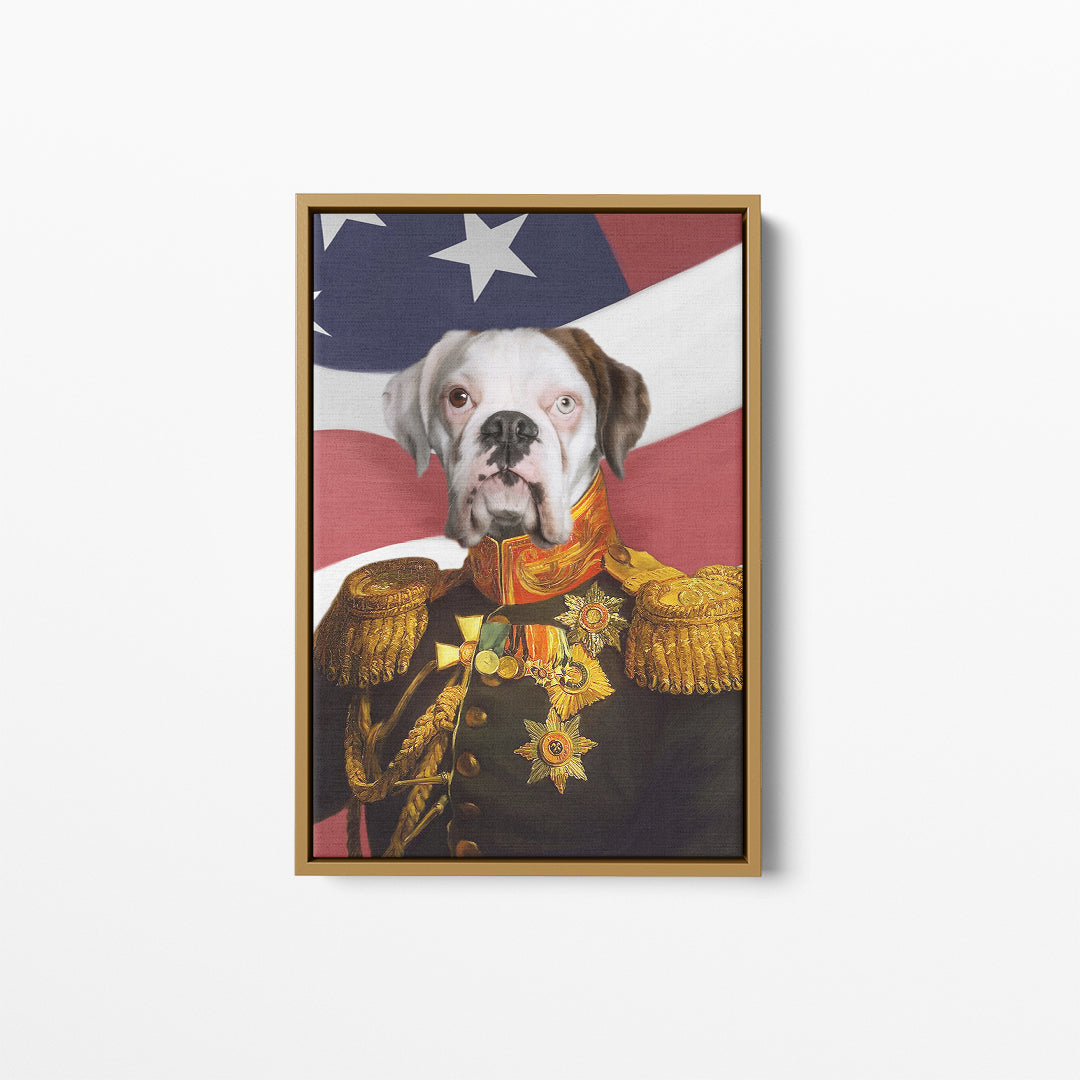 The Veteran - USA Flag Edition - Custom Pet Canvas