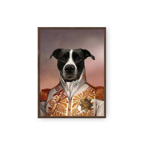 Crown and Paw - Poster The White General - Custom Pet Poster 8.3" x 11.7" / Walnut