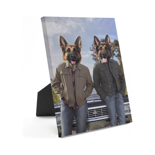 Crown and Paw - Standing Canvas The Winchesters - Custom Standing Canvas