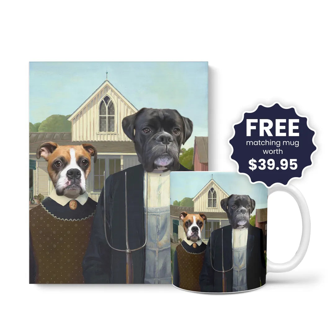The American Gothic - Custom Pet Canvas