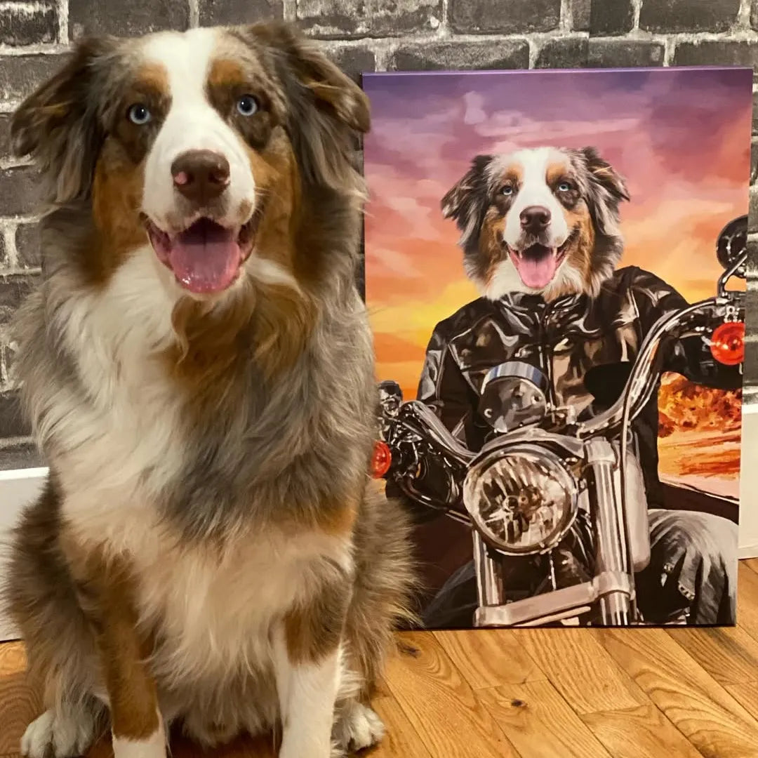 The Biker - Custom Pet Canvas