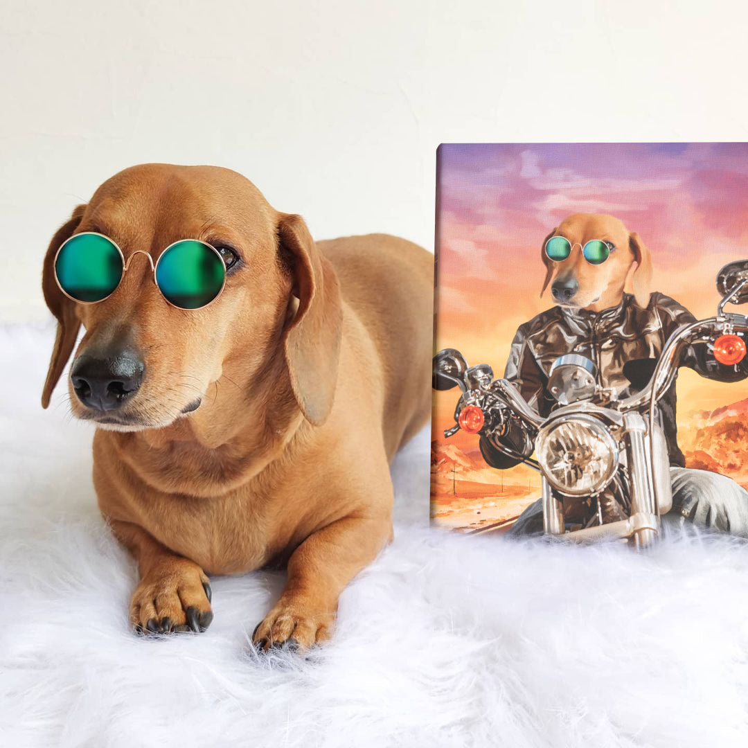 The Biker - Custom Pet Canvas