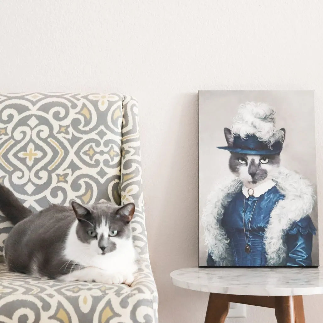 The Boa Lady - Custom Pet Canvas