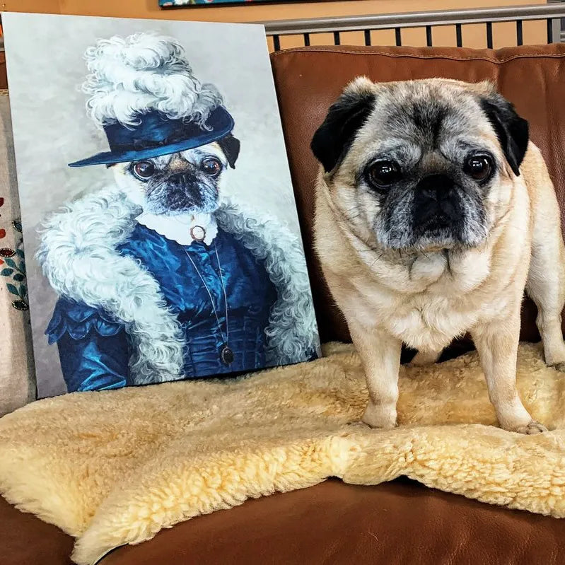 The Boa Lady - Custom Pet Canvas