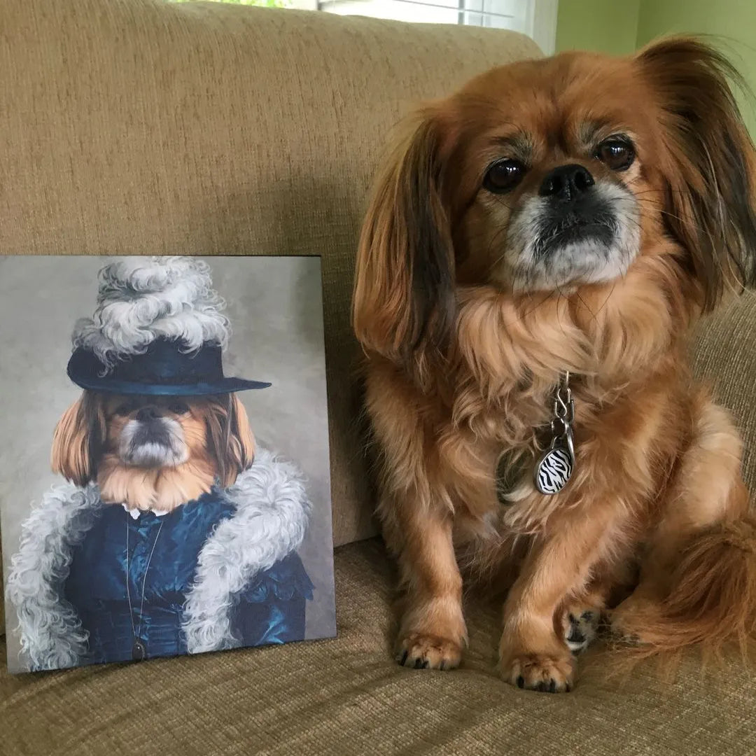 The Boa Lady - Custom Pet Canvas