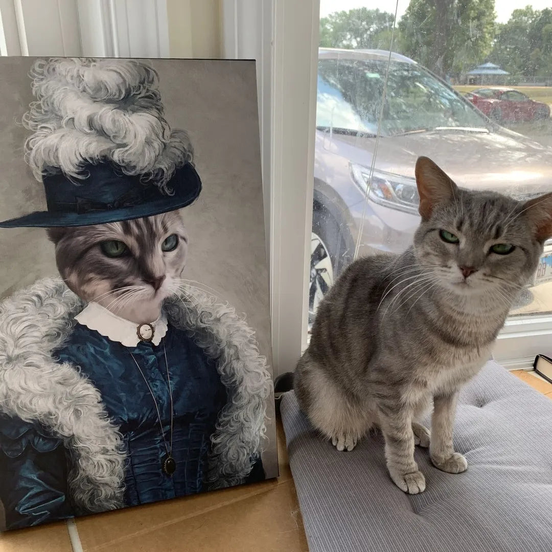 The Boa Lady - Custom Pet Canvas