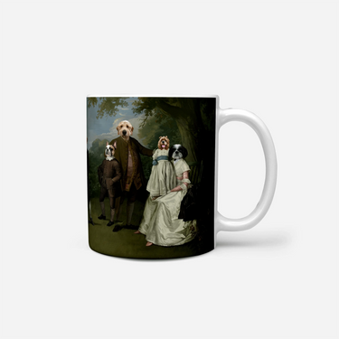 The Family Picnic (Five Pets) - Custom Mug