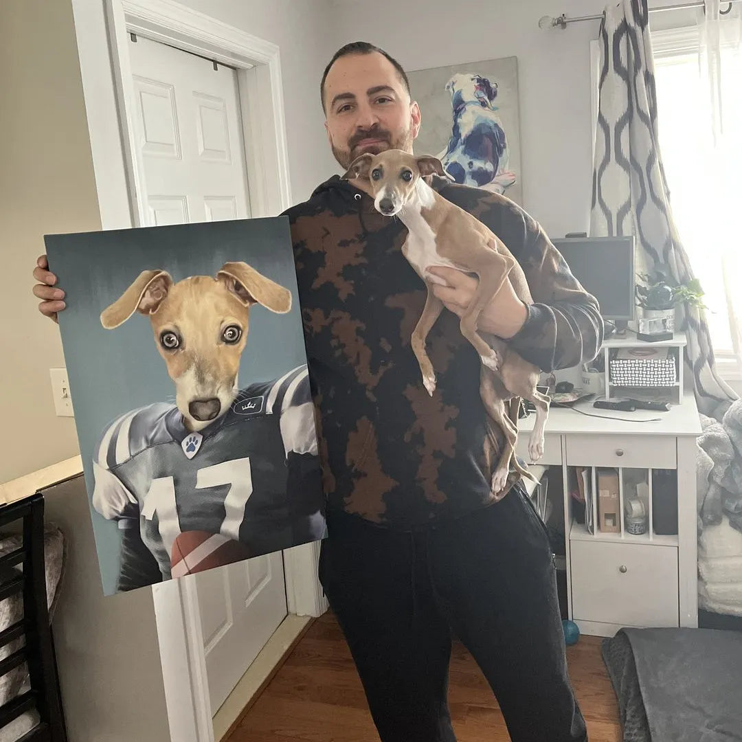 The Football Player - Custom Pet Canvas