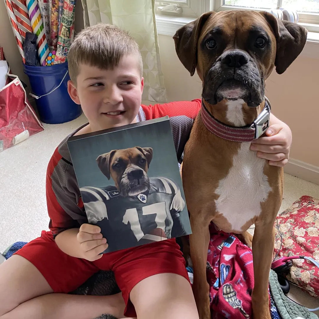 The Football Player - Custom Pet Canvas