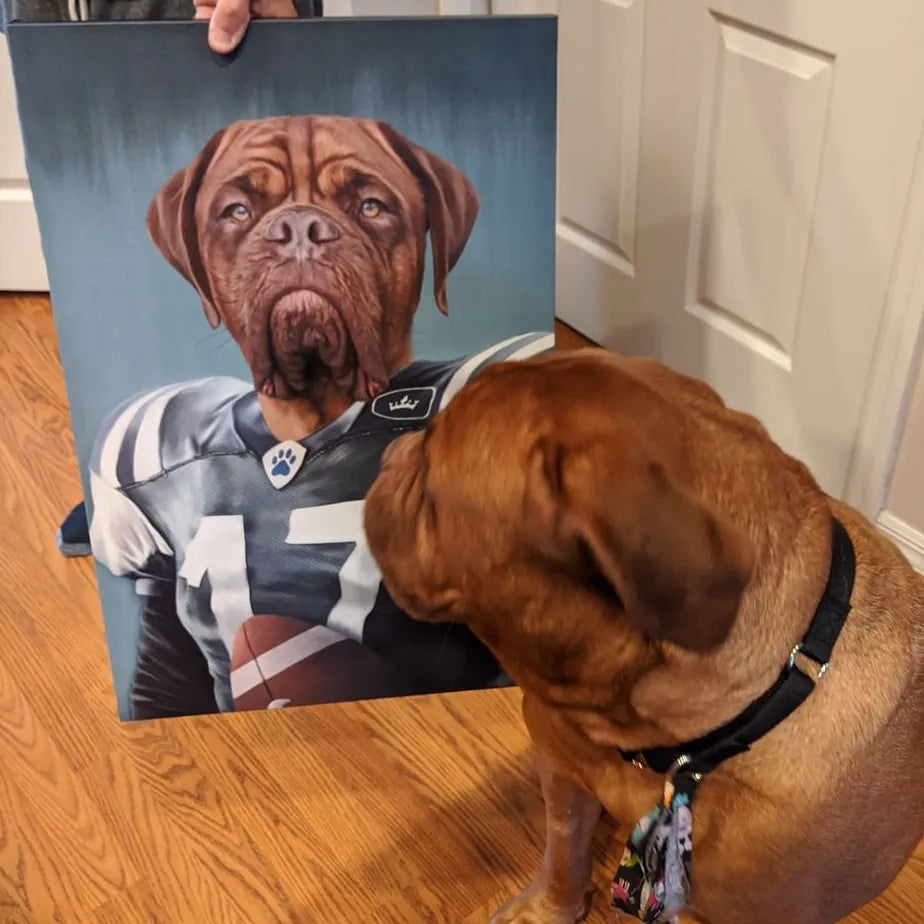 The Football Player - Custom Pet Canvas