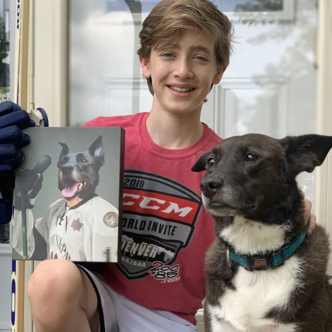 The Ice Hockey Player - Custom Pet Canvas