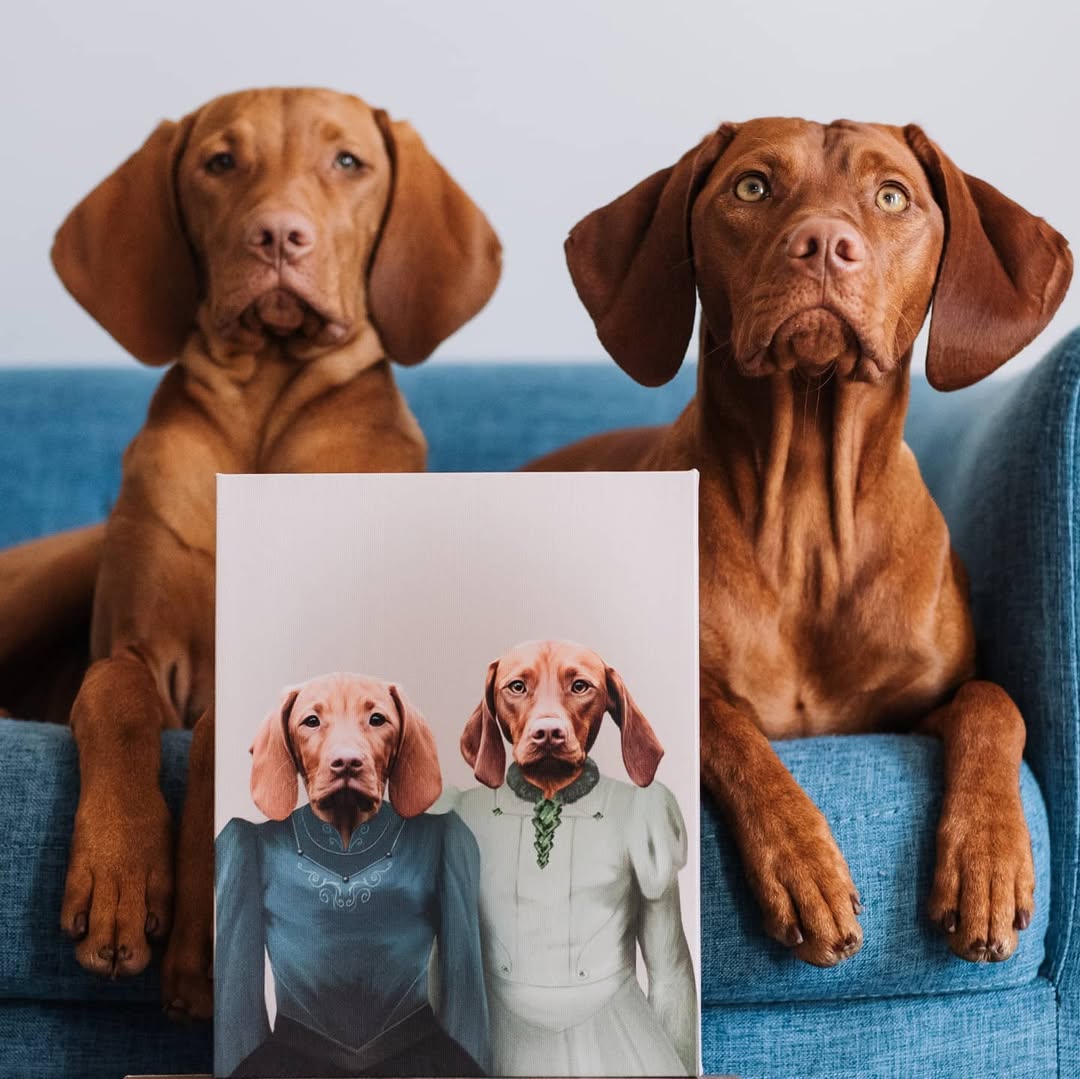 The Little Ladies - Custom Pet Canvas