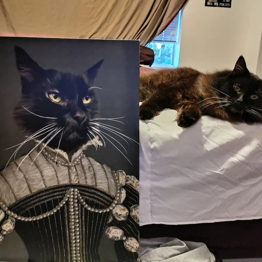 The Pearled Lady - Custom Pet Canvas