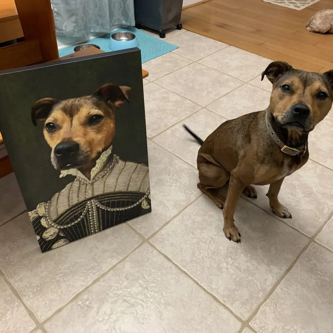 The Pearled Lady - Custom Pet Canvas