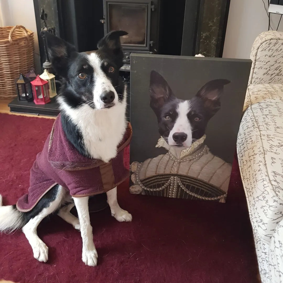 The Pearled Lady - Custom Pet Canvas