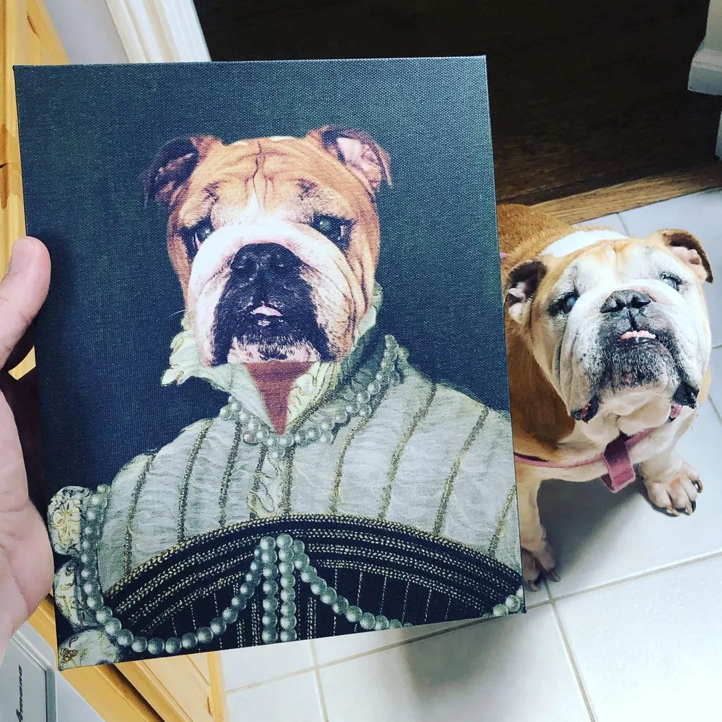 The Pearled Lady - Custom Pet Canvas
