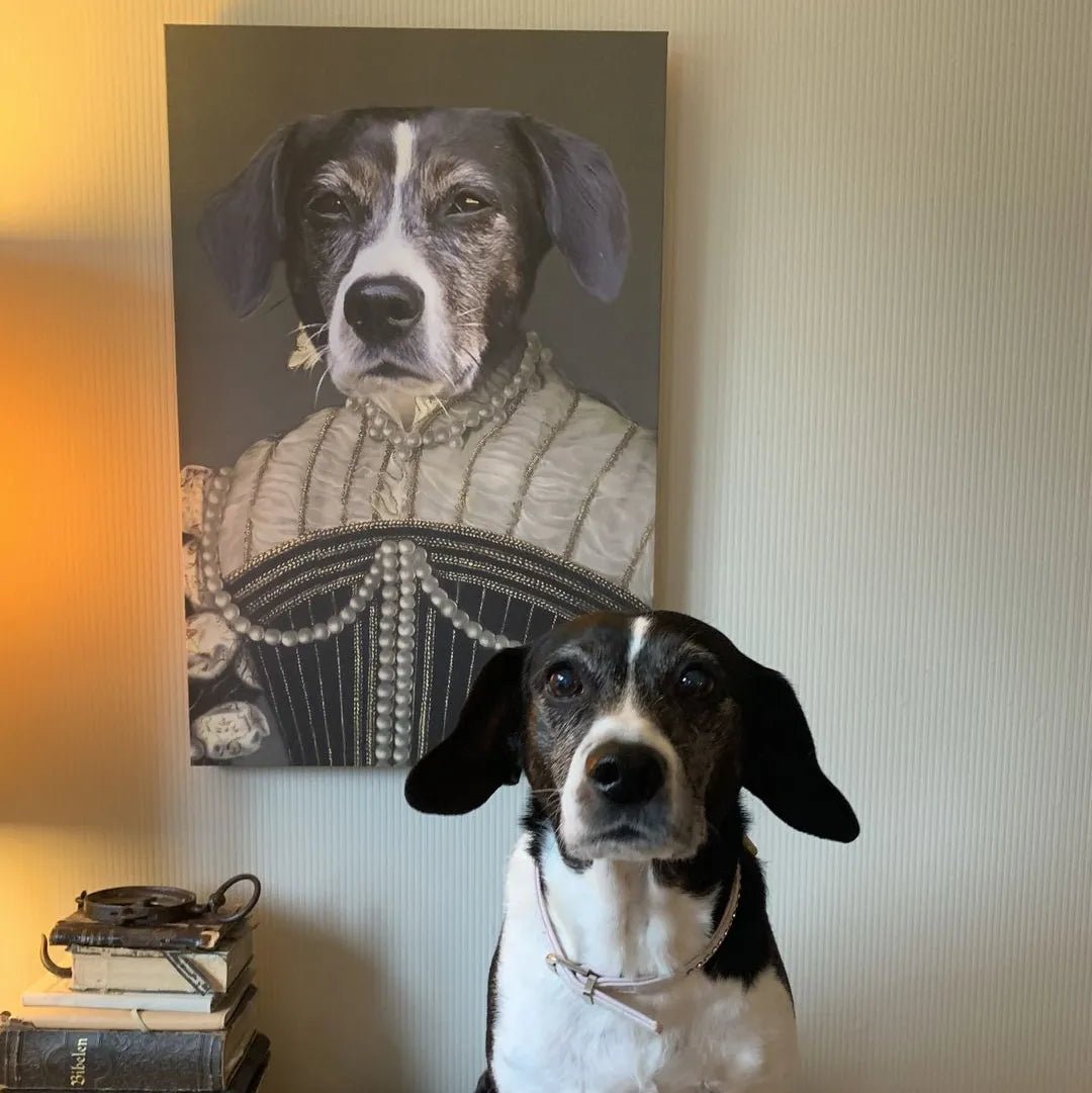 The Pearled Lady - Custom Pet Canvas