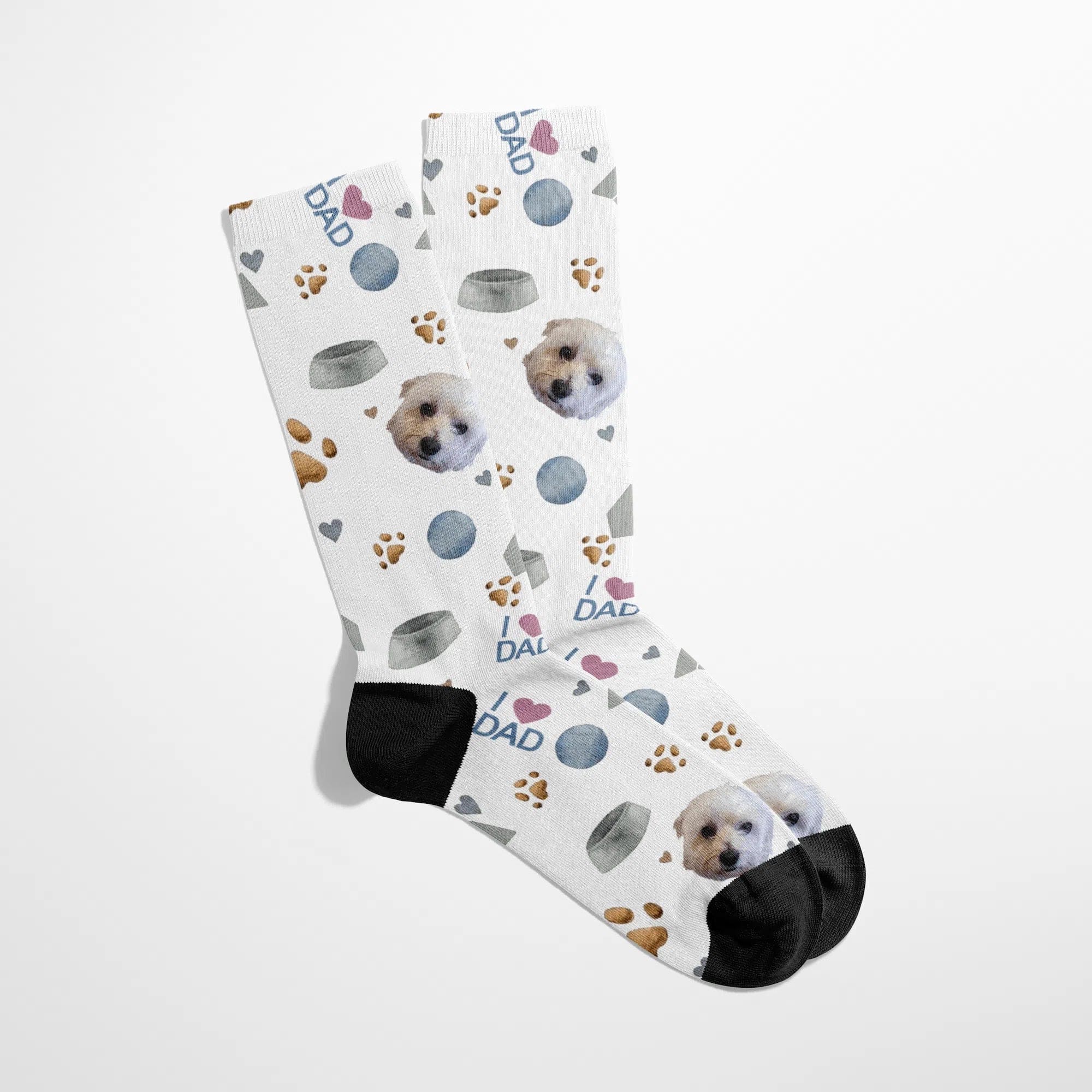 Custom Pet Face Dog Dad Socks