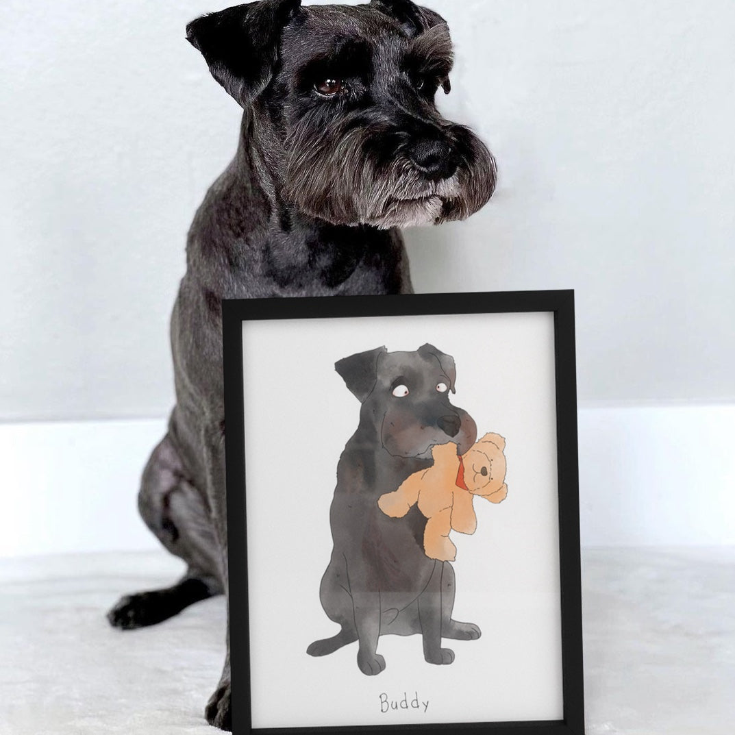 Ugly Pet Portrait - One Pet, Framed Poster