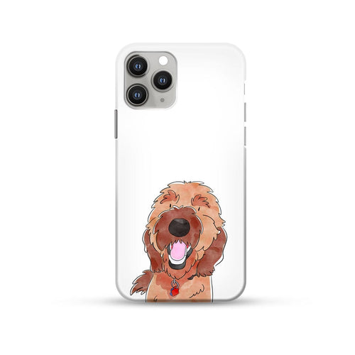 Crown and Paw - Phone Case Watercolor Pet Portrait Phone Case - One Pet iPhone 14 / Without Name