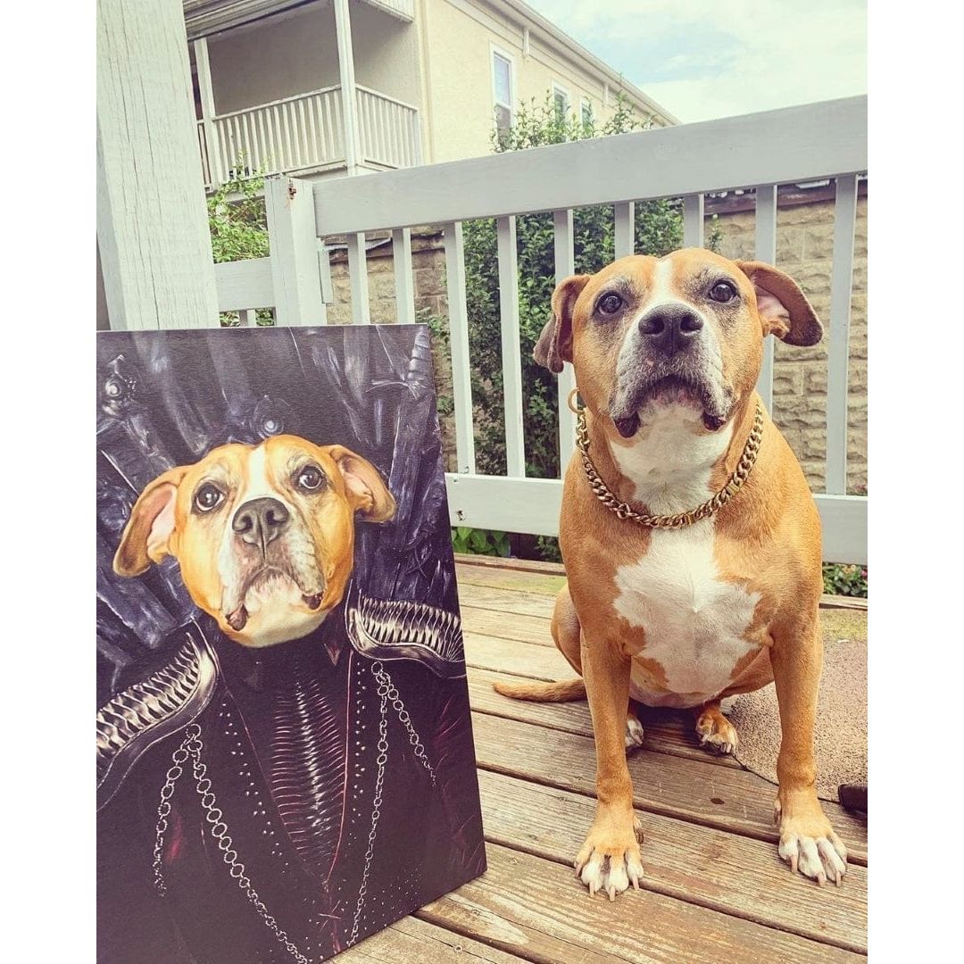 Crown and Paw - Canvas The Queen of the Seven Kingdoms - Custom Pet Canvas