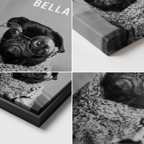Close-up details of The Designer Brand Pet Portrait - Custom Pet Print Canvas custom pet canvas