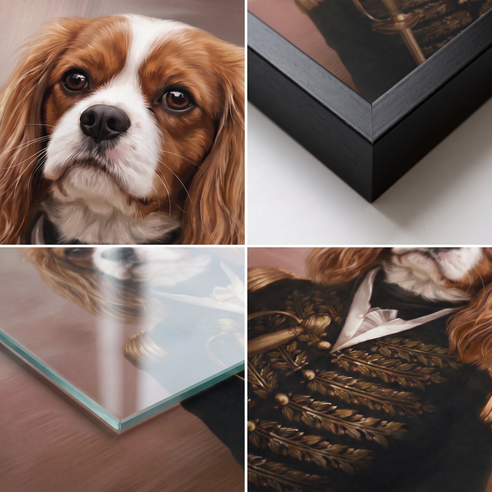 Close-up details of The General custom pet poster