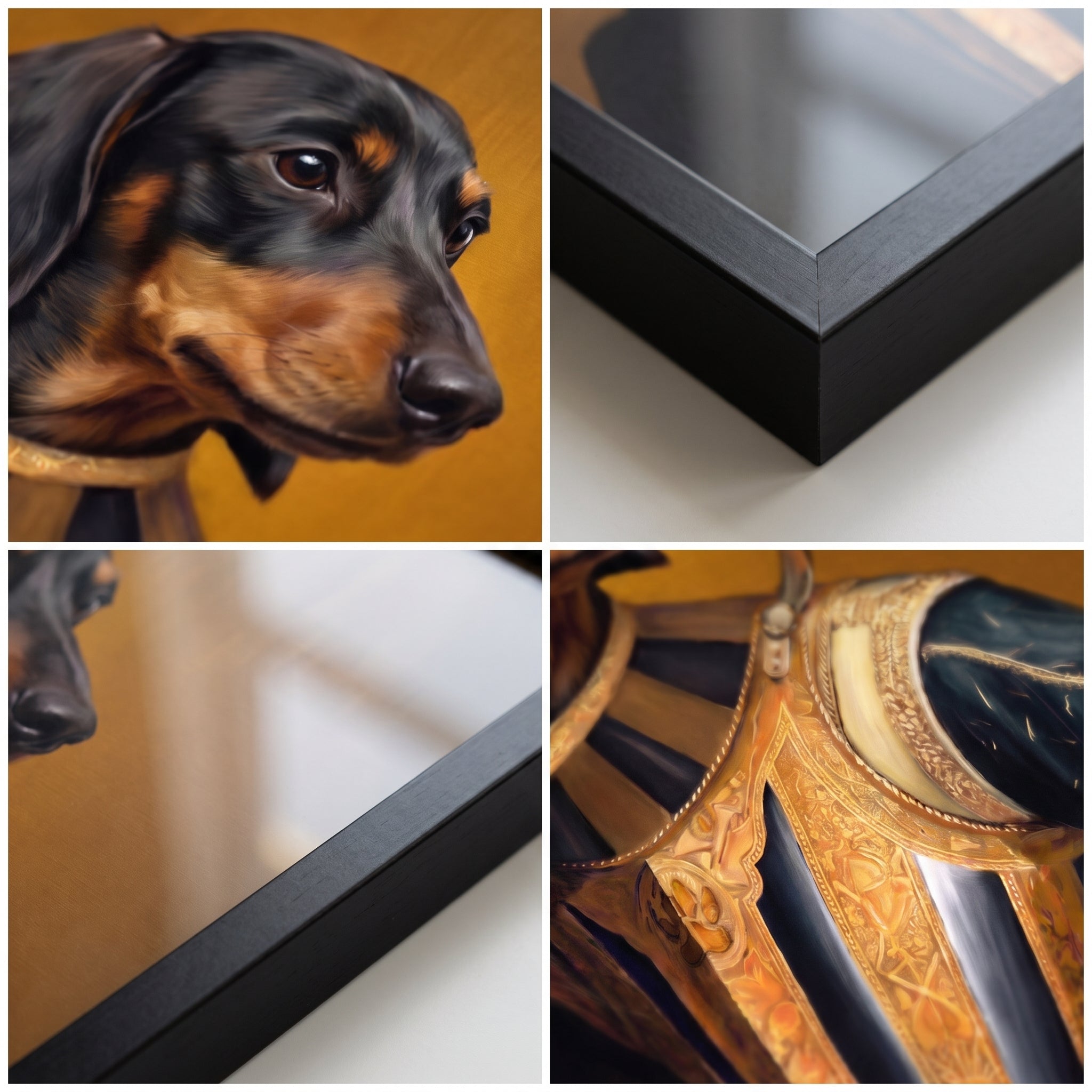 Close-up details of The Knight custom pet poster