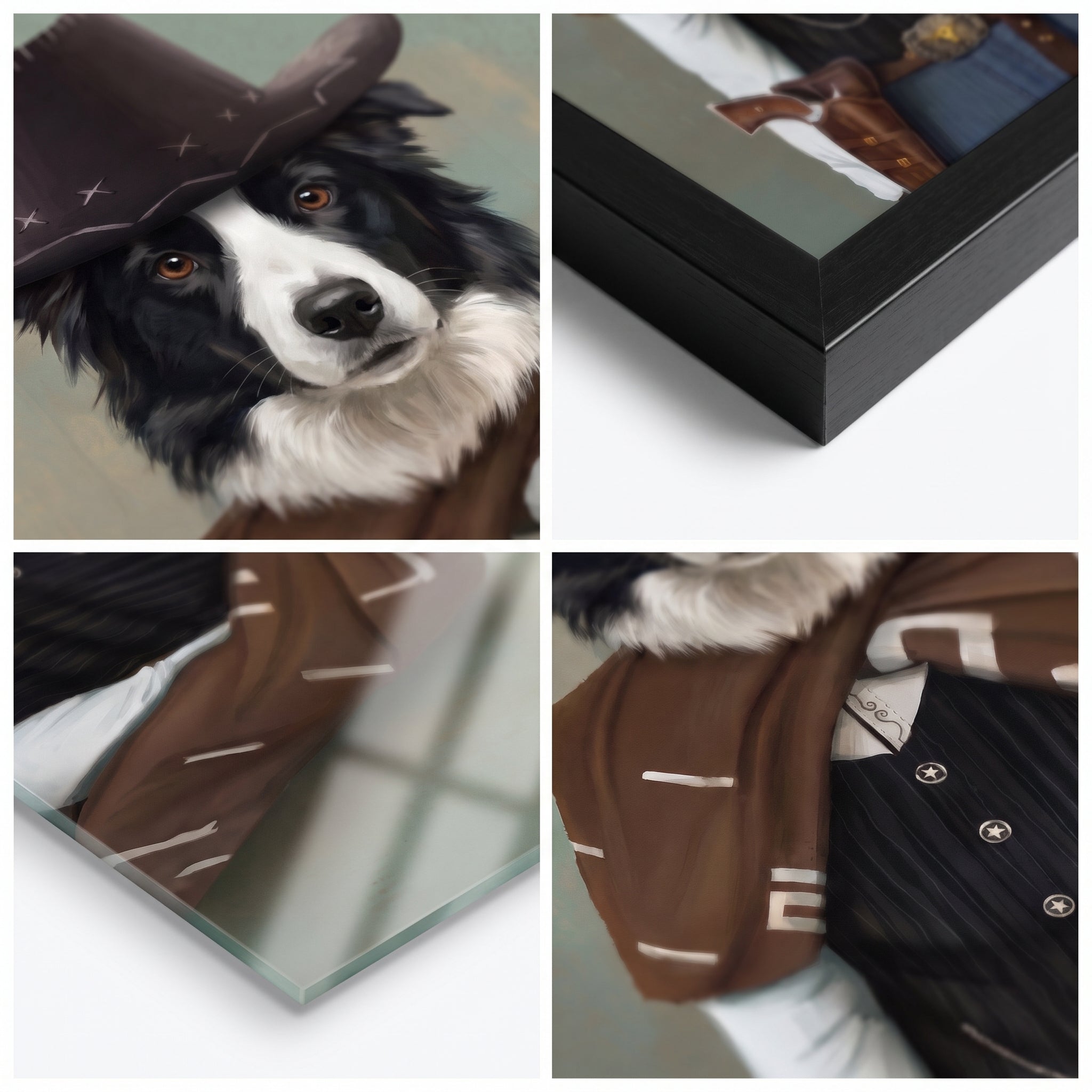 Close-up details of The Lone Ranger custom pet poster