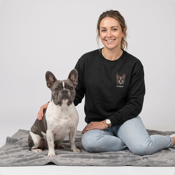 Custom Embroidered Pet Face Sweatshirt