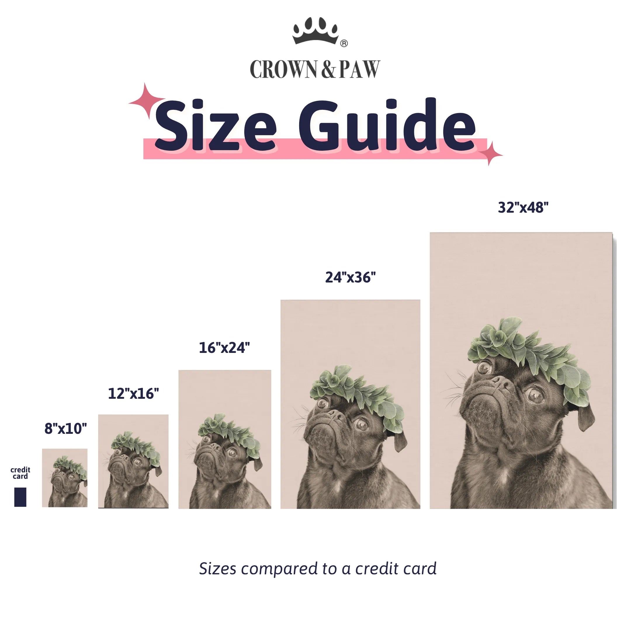 Roman Crown Pet Portrait - Custom Canvas