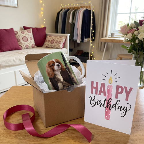Cavalier King Charles spaniel with The Rebel custom mug: gift