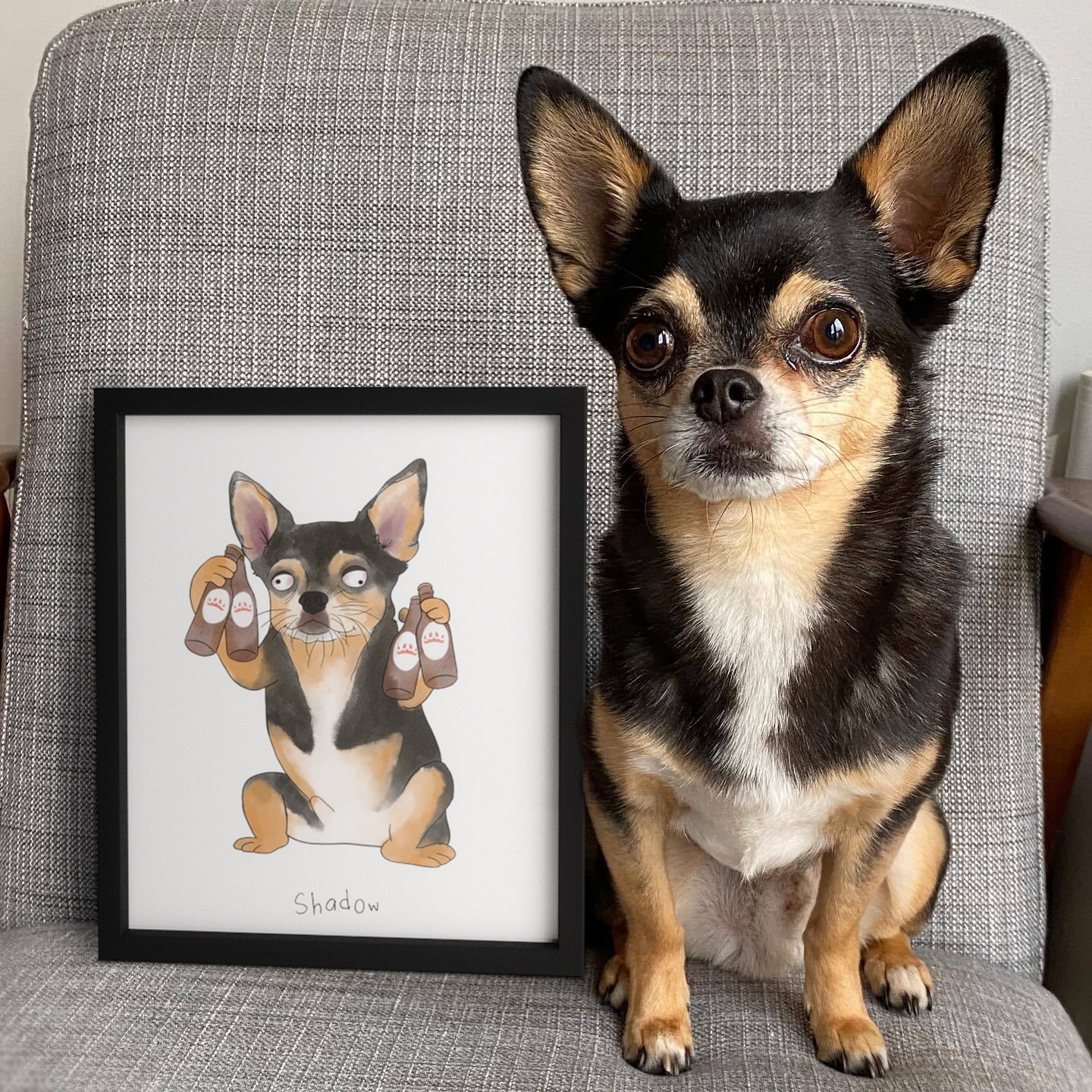 Ugly Pet Portrait - One Pet, Framed Poster