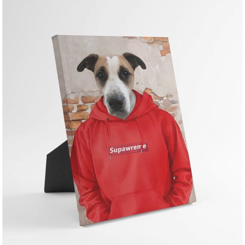 Crown and Paw - Standing Canvas The Hypebeast - Custom Standing Canvas 8" x 10" / Red