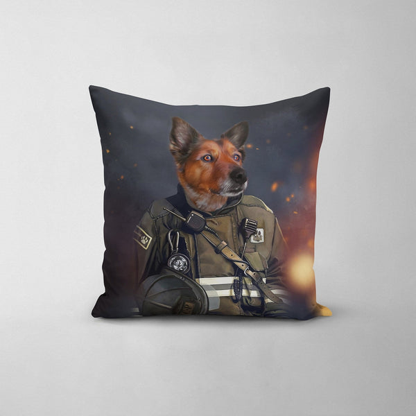 The Firefighter - Custom Throw Pillow