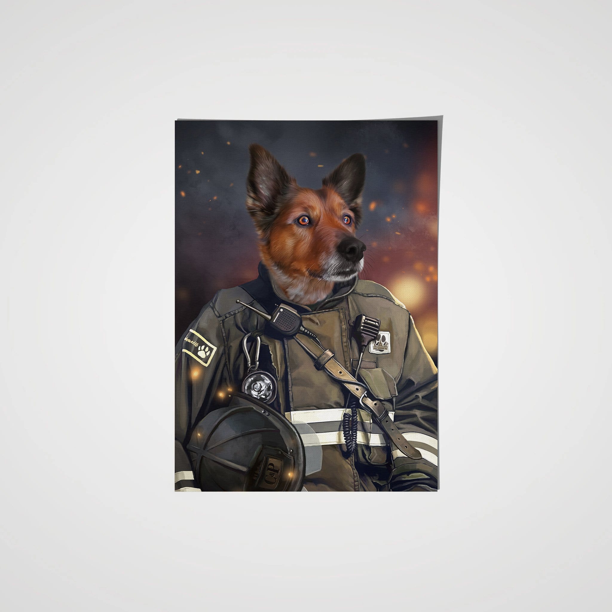 The Firefighter - Custom Pet Poster