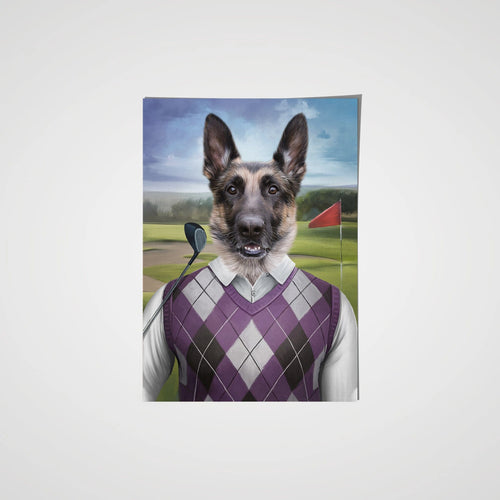 Crown and Paw - Poster The Golfer - Custom Pet Poster
