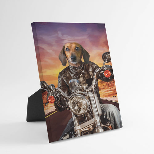 Crown and Paw - Standing Canvas The Biker - Custom Standing Canvas