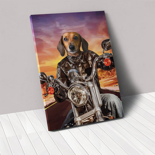 Crown and Paw - Canvas The Biker - Custom Pet Canvas
