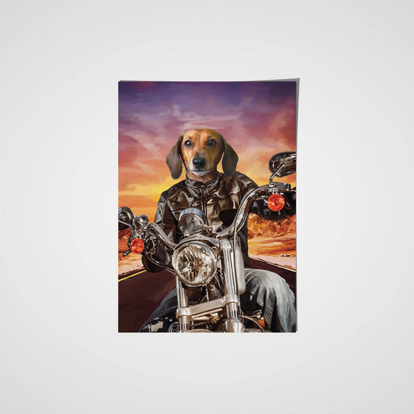 The Biker - Custom Pet Poster