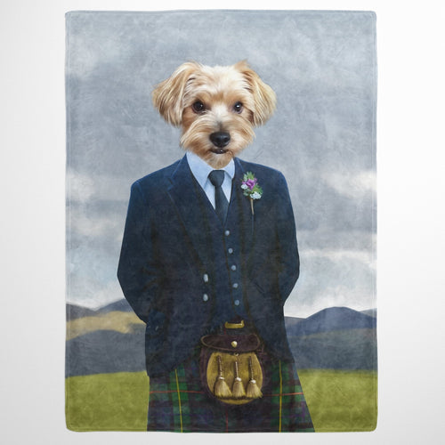 Crown and Paw - Blanket The Scottish Highlander - Custom Pet Blanket