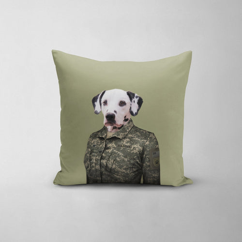 Crown and Paw - Throw Pillow The Army Woman - Custom Throw Pillow