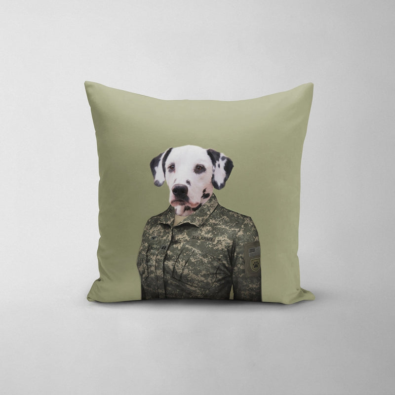 The Army Woman - Custom Throw Pillow